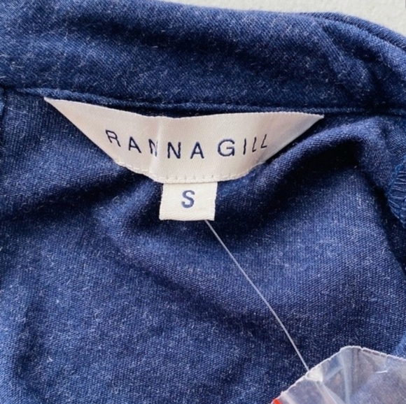 Anthropologie Ranna Gill Blue Beaded Charlene Longsleeve Top - Picture 5 of 8